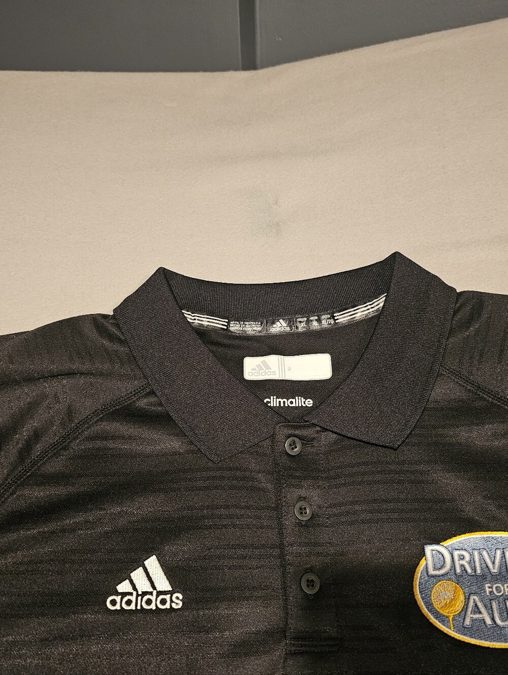 Adidas Black Drive for Autism Polo Shirt Size XL - Picture 3 of 7